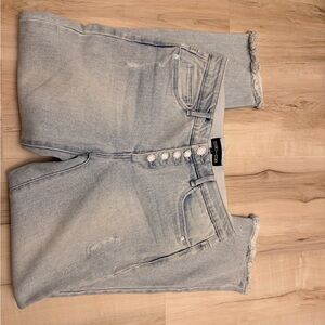 Trendy Light Blue High Rise Jeans